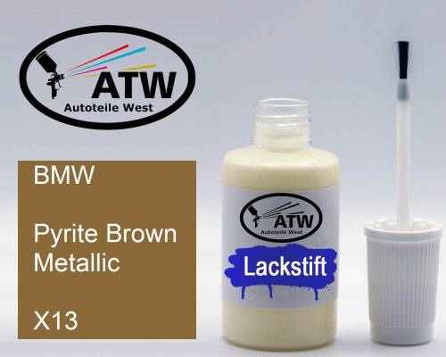 BMW, Pyrite Brown Metallic, X13: 20ml Lackstift, von ATW Autoteile West.